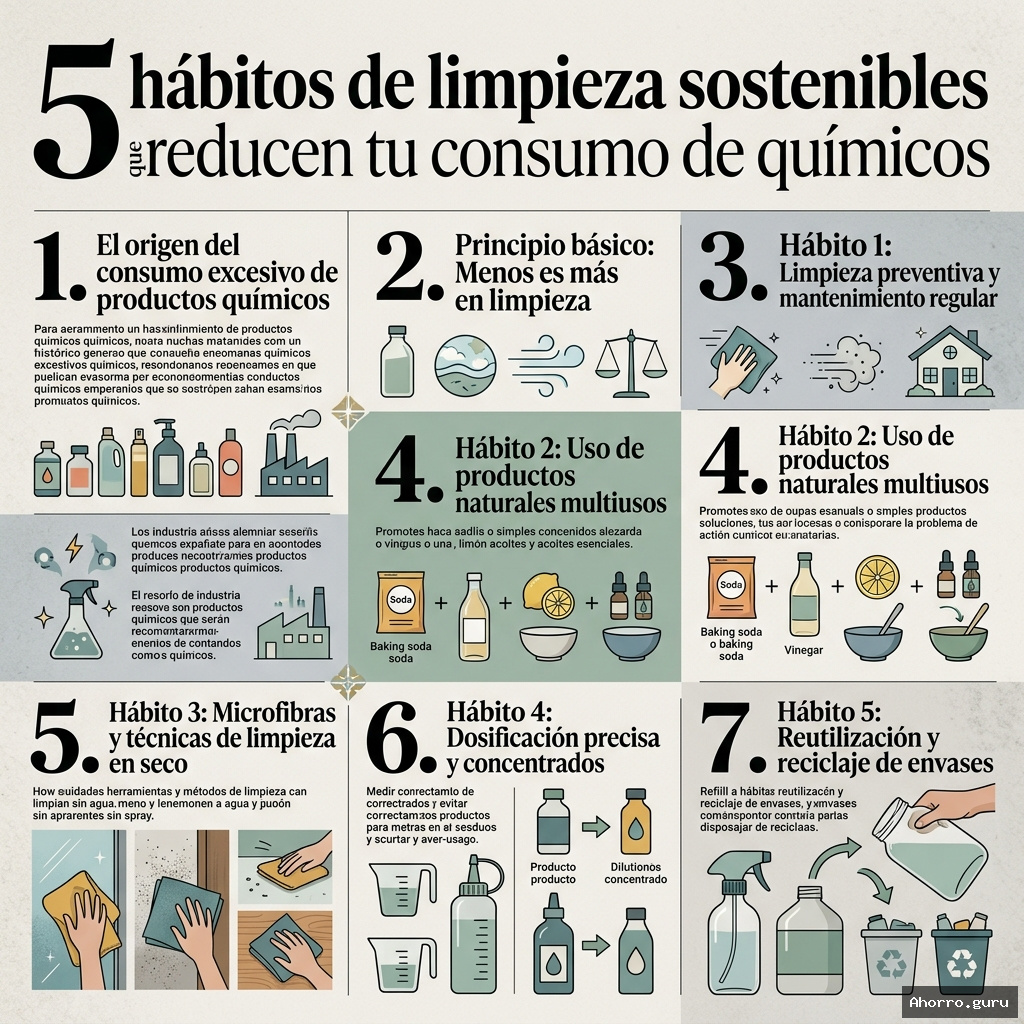 5 habitos de limpieza sostenibles que reducen tu consumo de quimicos