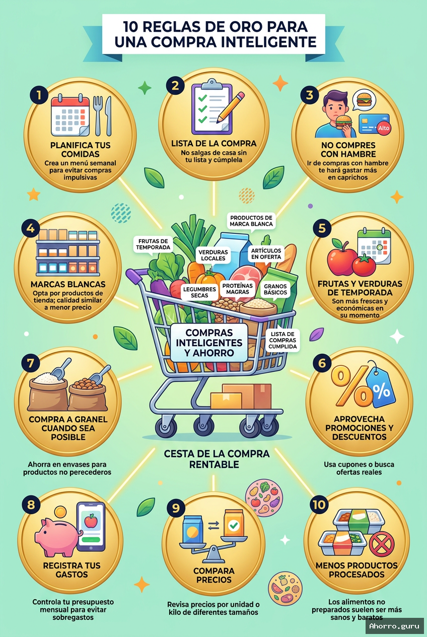 10 reglas de oro para hacer la compra inteligente y ahorrar dinero