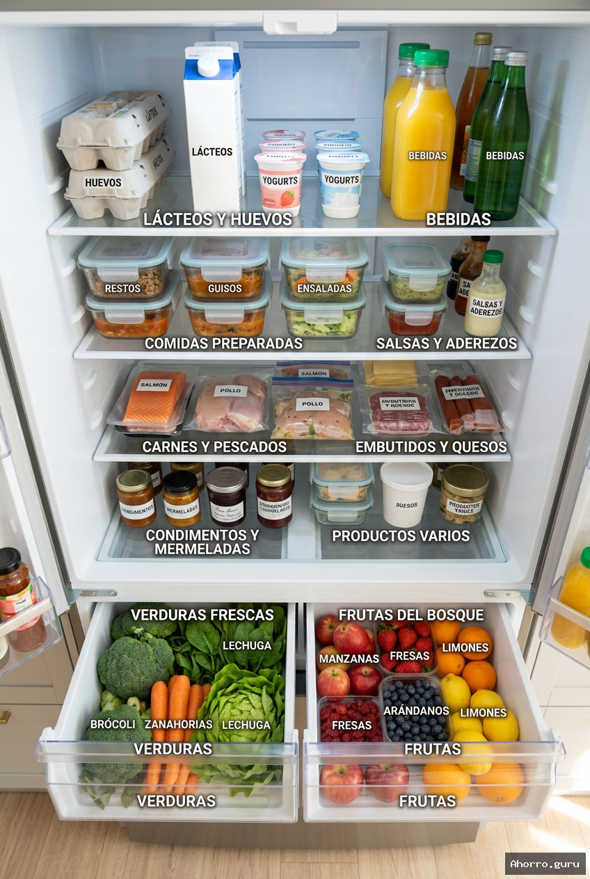 Organizacion inteligente de la nevera: Guia completa para reducir el desperdicio alimentario